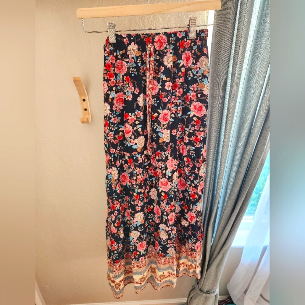 Boho Skirt--Rose